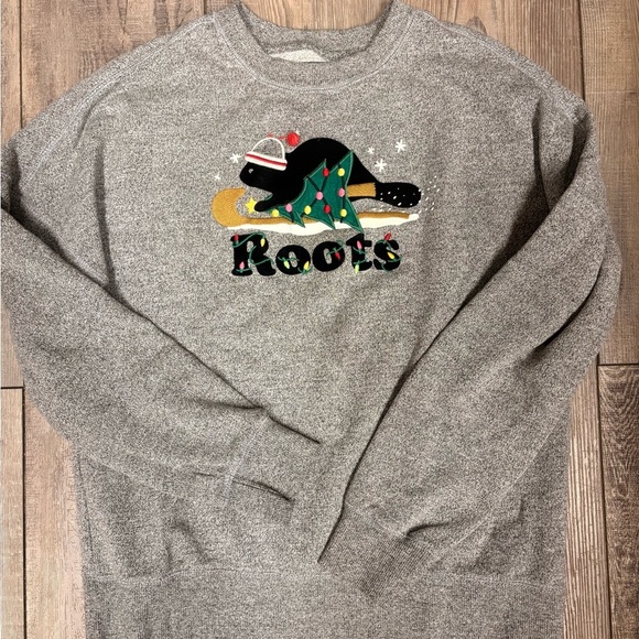 Roots Sweaters - Roots Gray Holiday Graphic Crewneck Sweater
